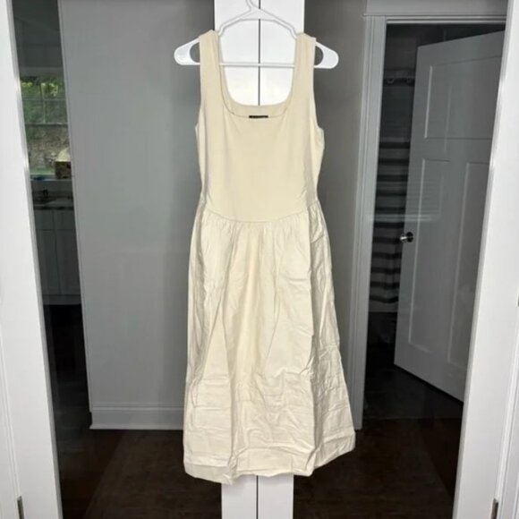 NWT J. Crew Drop-waist Mixy Dress Natural Cream - Picture 3 of 5